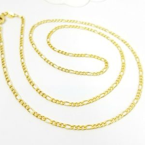 NWT 18K Gold Filled Figaro Chain Necklace Unisex